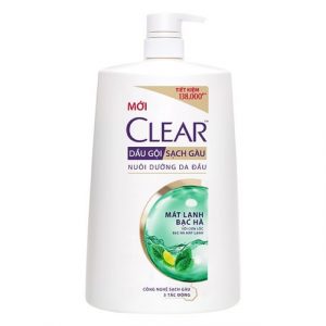 Dầu Gội Clear Mát Lạnh Bạc Hà (Chai 1.4kg)